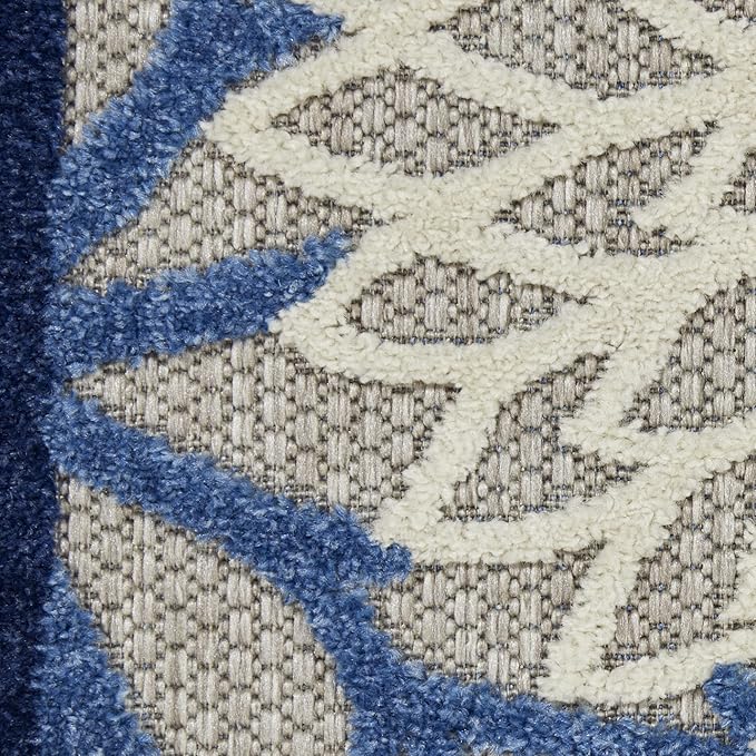 Nourison Home Aloha 2'8" x 4' Blue/Multicolor Outdoor Indoor/Outdoor Rug