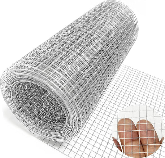 Hardware Cloth 1/4 inch 4INx10FT Galvanized After Welding 23 Gauge,Chicken Wire Mesh Screen Fence, Heavy Duty Wire Mesh Roll for Chicken Pen/Coop Fences, Garden Fences,Poultry Netting Cage