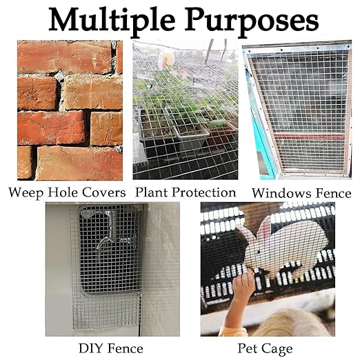 Hardware Cloth 1/4 inch 8in x 20ft Galvanized After Welding 23 Gauge,Wire Cloth Wires Mesh Roll Chicken Wire Fence Mesh Roll for Chicken Pen/Coop Fences, Garden Fences,Screen Mesh,Poultry Netting Cage