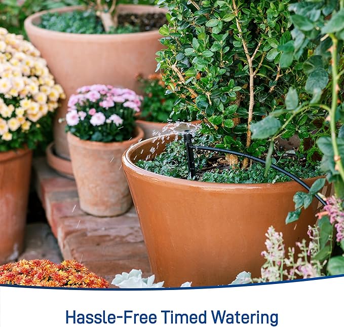 Orbit 69600 Shrub and Flower Bed Drip Irrigation Kit with B-hyve (Gen 2) Smart Hose Watering Timer