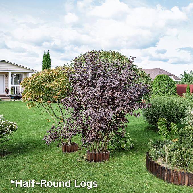Wood Garden Edging, Staggered Wooden Edging Border Decorative Small Picket Panels for Flower Bed Barriers and Landscape Fencing