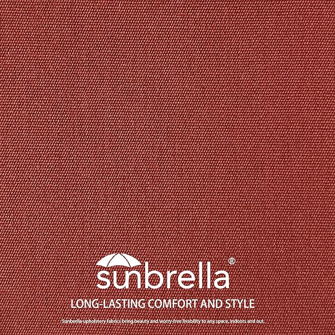 Sunbrella Outdoor Patio Chair Cushions Set of 4, Water-Resistant Stain-Resistant Weather Resistant Patio Seat Cushions Pad with Adjustable Straps,20"x20"x3.1",Sunbrella Canvas Henna