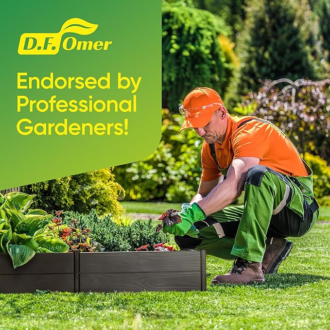 Raised Garden Bed Made of 100% Recycled Plastic Panels | Garden Boxes with Legs or Without | Holding 9.2 cu ft of Soil |by D.F. Omer