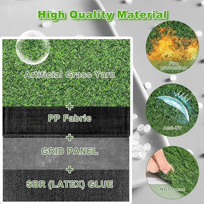 Artificial Grass Table Runner, 13 x 60 in Turf Table Runner - Realistic Faux Grass Runner for Golf Party, Wedding, Baby Shower, Indoor Outdoor Decor