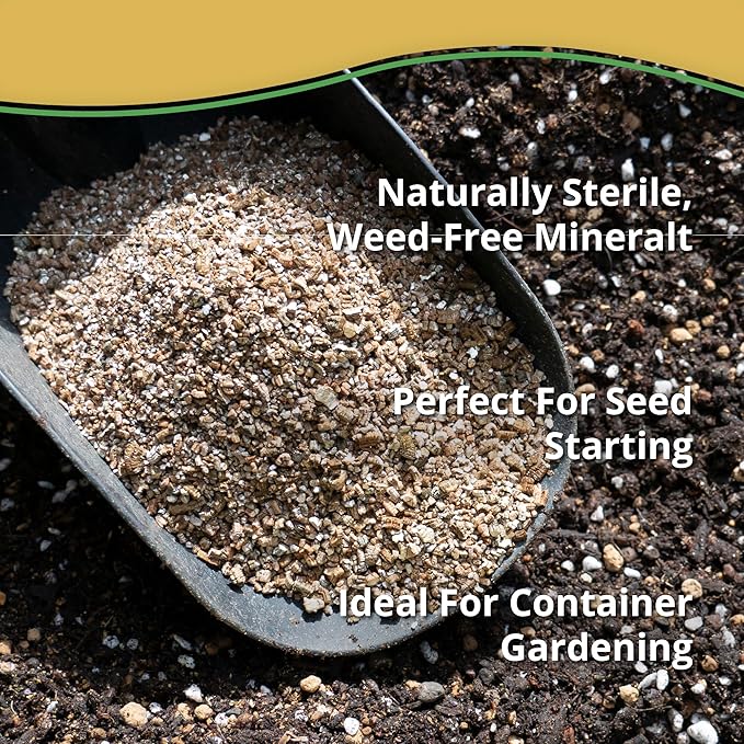 Vermiculite Bliss (1 Cubic Ft) - Organic Vermiculite for Gardening - Natural Soil Amendment - Bulk Vermiculite for Plants, Potting Soil, & Seed Starting - Mixes with Garden Soil & Perlite for Plants