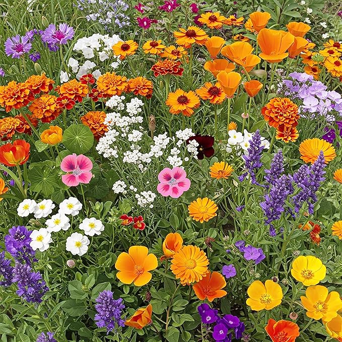 Ferry-Morse Flower Seeds - Low-Growing Wildflower Mix, Non-GMO, Full Sun - 1 lb