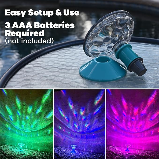 GAME LED Pool Lights for Above Ground & Inground Pools - Waterproof Floating Light Show with Multiple Color Modes - Easily Installable - Remote Controlled | Mini