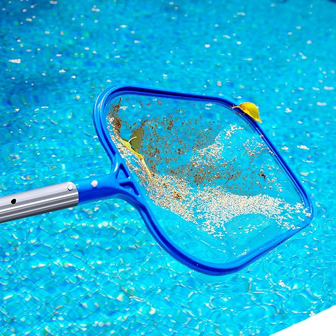 Tavaleu Pool Skimmer - Pool Skimmer Net with Reinforced Frame, Professional Pool Nets for Cleaning, Swimming Pool Leaf Skimmer Net, Ultra Fine Mesh Netting, Clean Remove The Finest Debris Fast