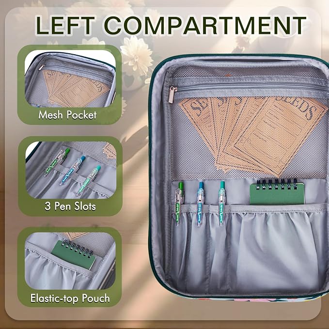 Seed Storage Organizer Binder with 20 PCS Reusable Seed Envelopes - 30 Pack Sheet Protectors Holds 120 Packets Envelopes, Flower