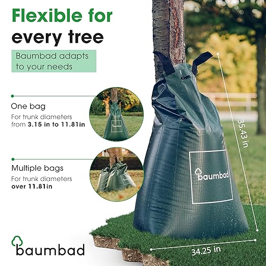 1 Premium Watering Bag 20 Gallons PVC UV Resistant Slow Release Watering Tree Bag in Green Visit The baumbad Store (6, 20 Gallons)
