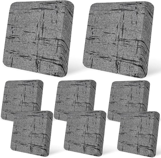 pickyNproud 8Pcs Patio Cushion Covers Stretch Outdoor Couch Cushions Slipcovers Replacement Washable Furniture Protector with Elastic Bottom Sofa Chair Seat Cover, Dark Grey