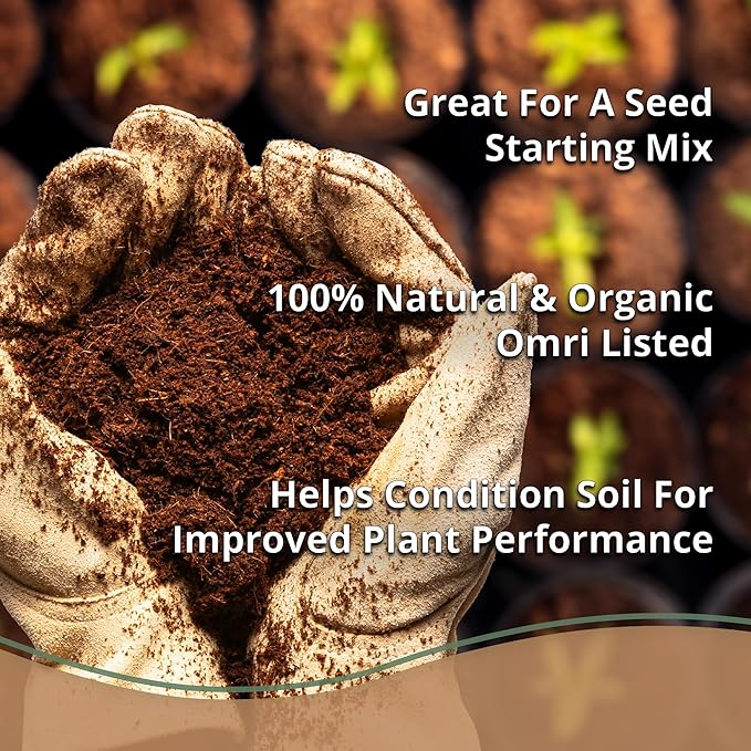 Coco Coir 650gm Bricks (6-Pack) - Organic Coco Coir for Plants & Gardening - OMRI-Listed Cocopeat for Garden Soil, Seed Starter Soil, & Mulch - Coconut Coir Bricks - Coconut Fiber Potting Mix