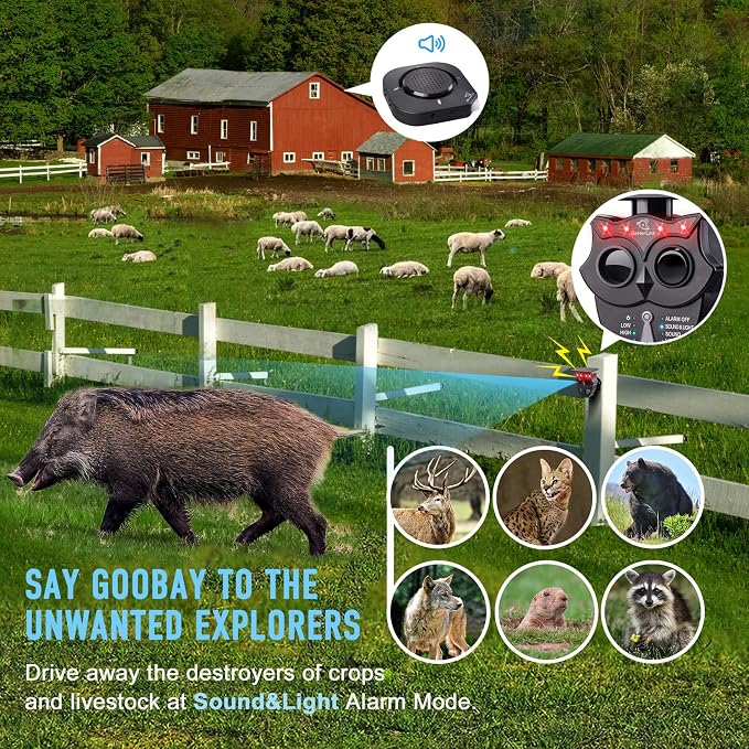 Driveway Alarm -1/2 Mile Long Range Solar Driveway Alarm System IP65 Weatherproof Outdoor Motion Detectors&Sensor 120dB Alert System Monitor&Protect Outdoor/Indoor Property(Gray)
