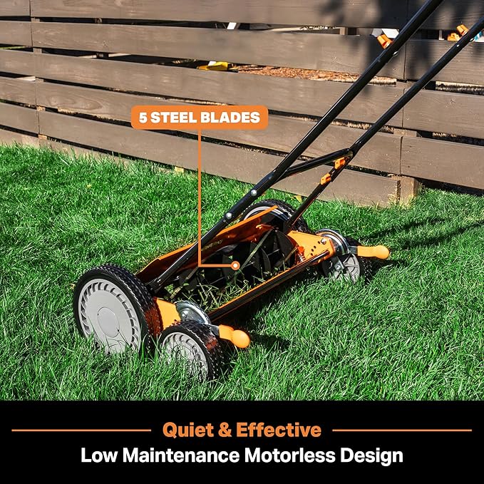 LawnMaster 20” 5-Blade Push Reel Mower – LMRM2001