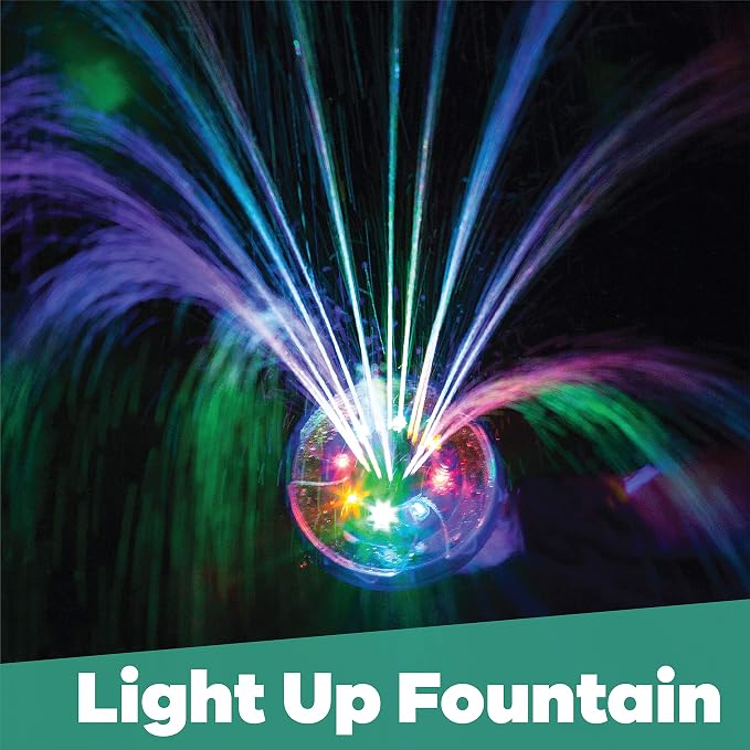 GAME LED Pool Lights for Above Ground & Inground Pools - Waterproof Floating Light Show with Multiple Color Modes - Easily Installable - Remote Controlled | Classic with Fountain (Blue)