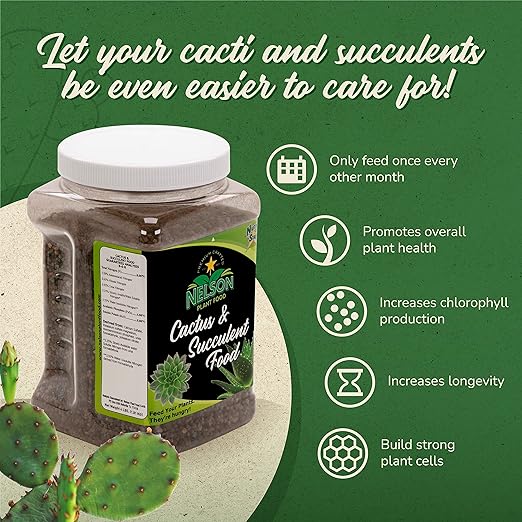 Nelson NutriStar Cactus and Succulent Plant Food - Cacti and Succulent Fertilizer