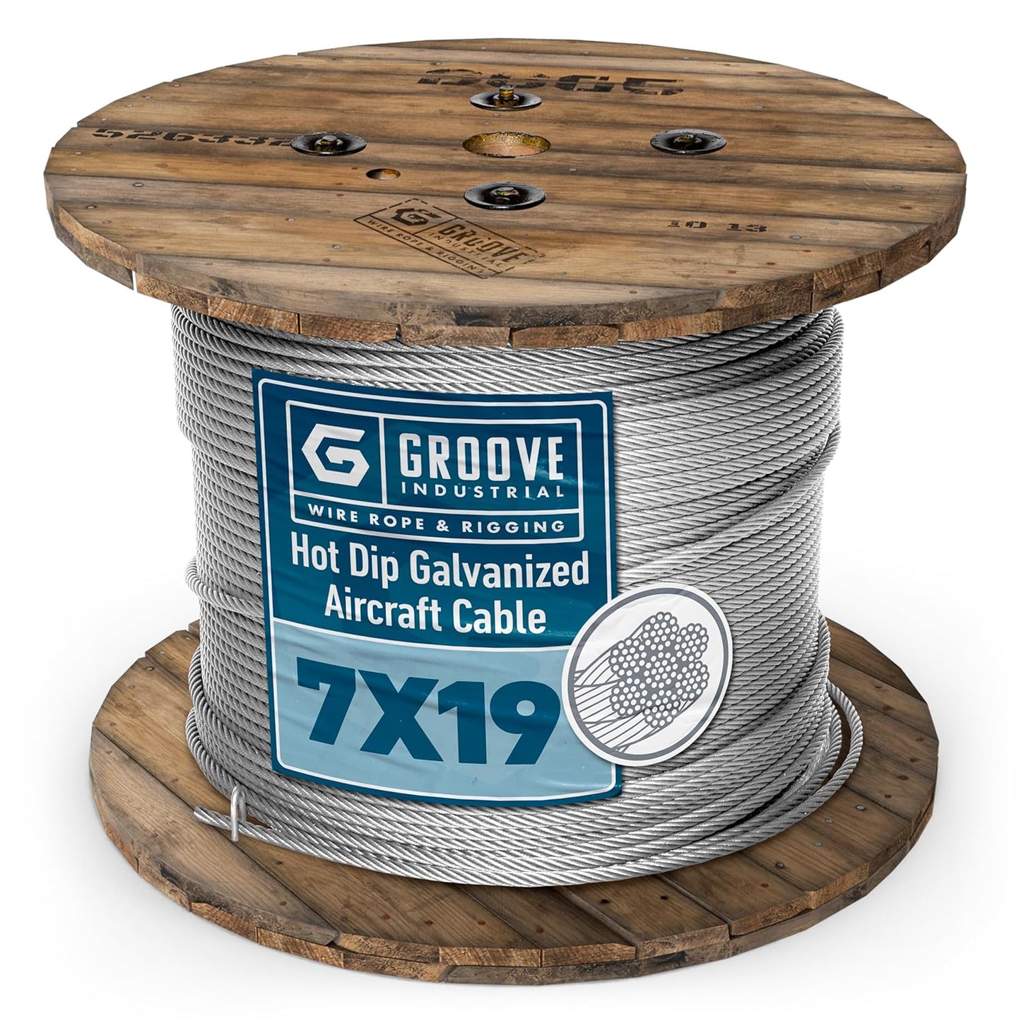 3/8’’ 7x19 Hot Dip Galvanized Aircraft Cable – Steel Wire Rope - 350 Feet