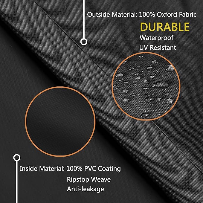 Patio Furniture Covers,Outdoor Furniture Cover Waterproof,Patio Furniture Set Covers for 3 Piece Outdoor Bistro,Patio Sofa Covers Set for 2 Chairs and Coffee Table,Black