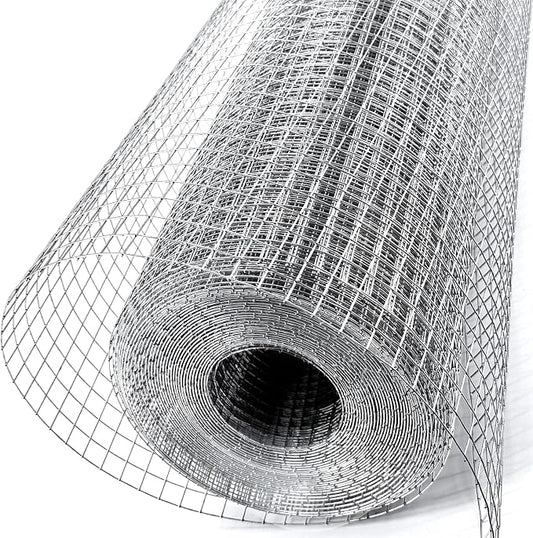 Hardware Cloth 1/4 inch 36" x 100' 23 Gauge - Galvanized Wire Mesh Roll for Durable Chicken Wire Fencing, Snake Fence, and Effective Gopher Barrier Use