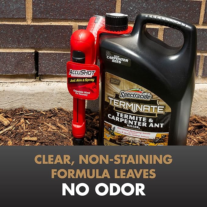 Spectracide Terminate Termite And Carpenter Ant Killer 1.33 Gallons, Includes AccuShot Sprayer, 4 Pack