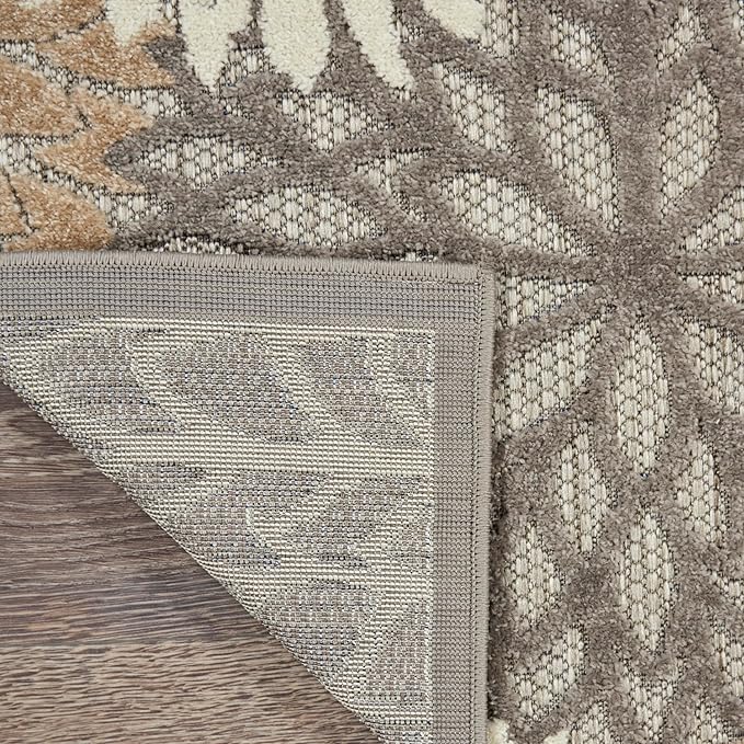 Nourison Home Aloha Natural 7'10" x 10'6" Area Rug - Easy Clean, Non Shedding, Bed Room, Living Room, Dining Room, Kitchen (8' x 11')