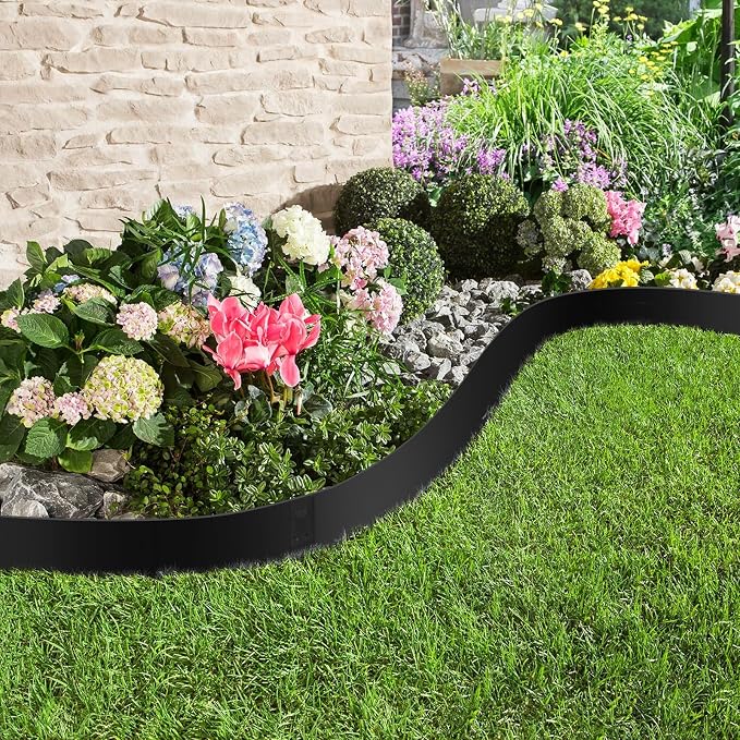 Metal Landscape Edging 41" L X 6.3“H, 6 Pack Galvanized Steel Landscape Edging,Hammer in Landscape Edging, Metal Edging for Landscaping