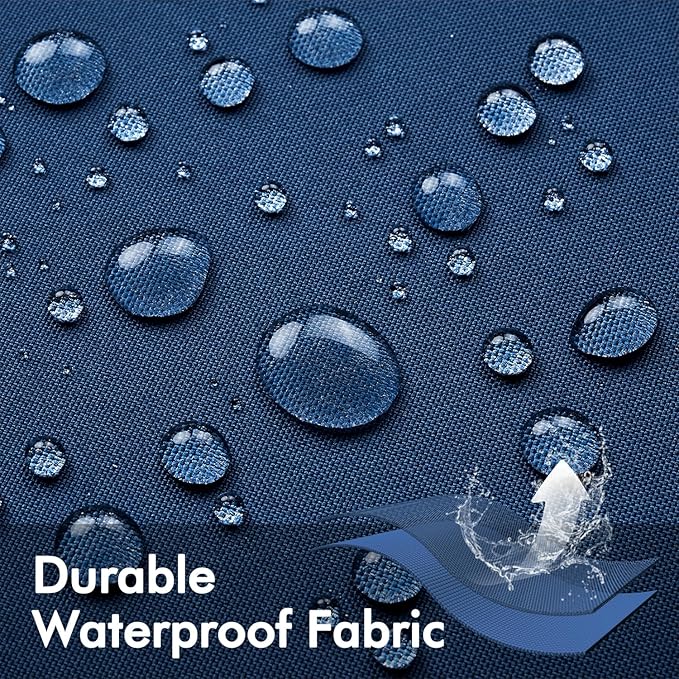 MIULEE Pack of 2 Outdoor Waterproof Throw Pillow Covers Decorative Outdoor Pillowcases Piping Edge Water Resistant Cushion Covers for Patio Garden Couch Chair Tent Balcony, 18x18 Inch Navy Blue