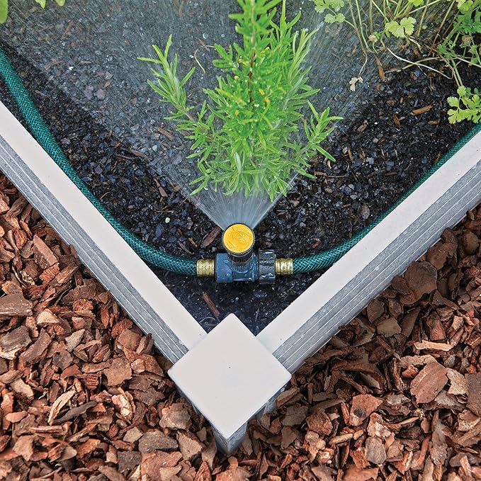 Melnor 65191AMZ Adjustable Spike Sprinkler Bundle with Eden 98063 Multi-Adjustable Flex Design Above Ground Irrigation Garden Sprinkler System