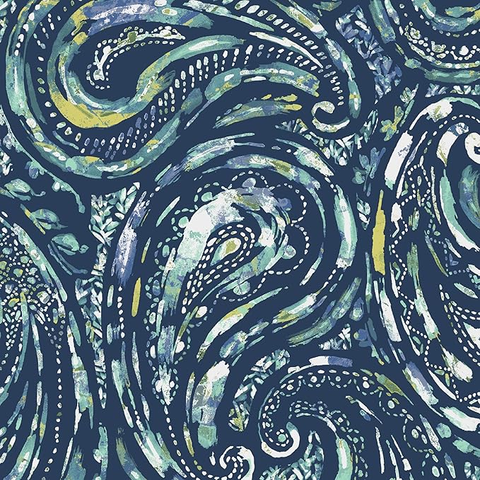 Arden earthFIBER Outdoor Dining Chair Cushion, 20 x 20, Rain-Proof, Fade Resistant, Sapphire Blue Ridge Paisley