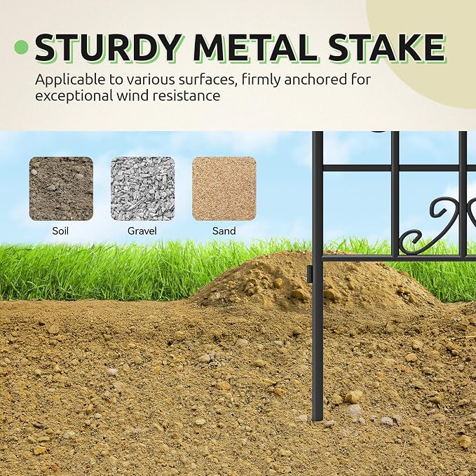 4 Pack Garden Trellis for Climbing Plants Outdoor, 87"H x 20"W Rust-Resistant Metal Plant Support for Rose, Vine, Cucumber & Clematis, Decorative Scrollwork Trellis for Yard, Lawn or Wall Decor