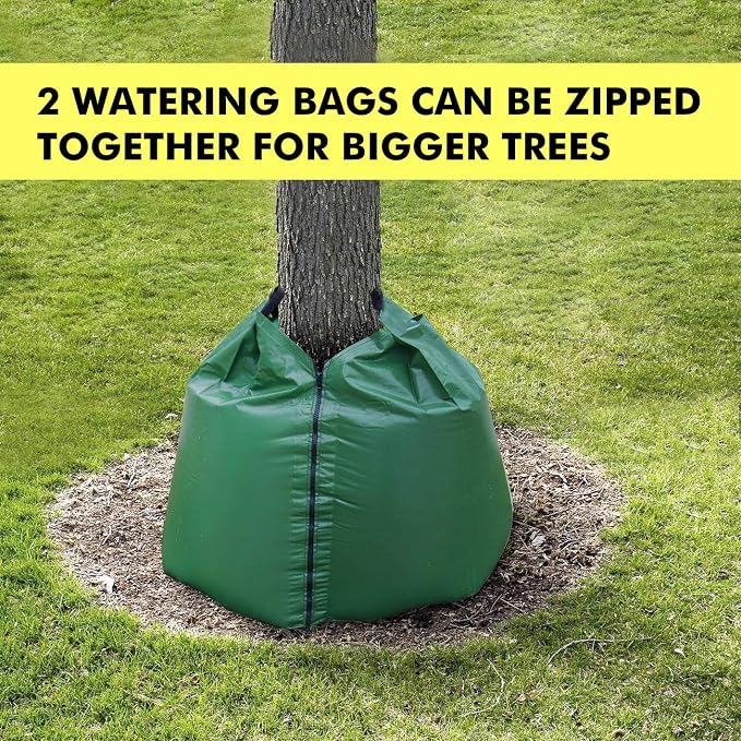 REMIAWY Tree Watering Bag 20 Gallon Watering Bag for Trees with Heavy Duty Zipper Premium PVC Slow Release Drippers (5-8 Hours Releasing Time)