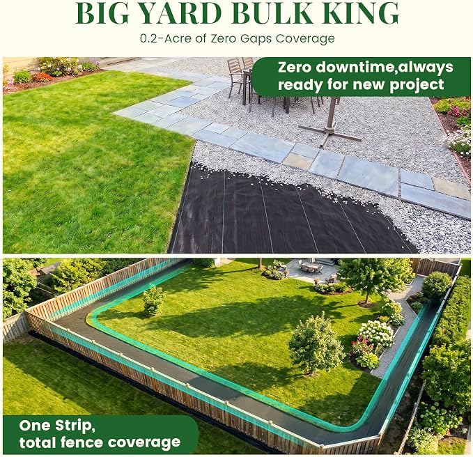 KING BIRD 4FTx300FT Weed Barrier Landscape Fabric, 3.2oz Heavy Duty Woven Ground Cover Geotextile Fabric for Flower Garden Bed, Driveway, Pathway, Gravel & Yard Weed Control Mat