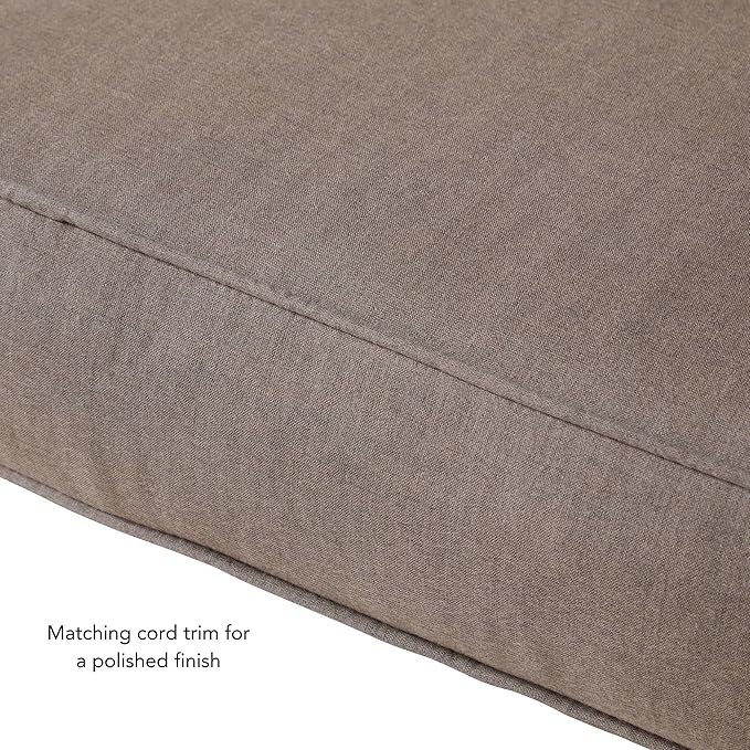 Outdoor 2-Piece Sunbrella Premium Deep Seat Cushion Set, Cast Shale