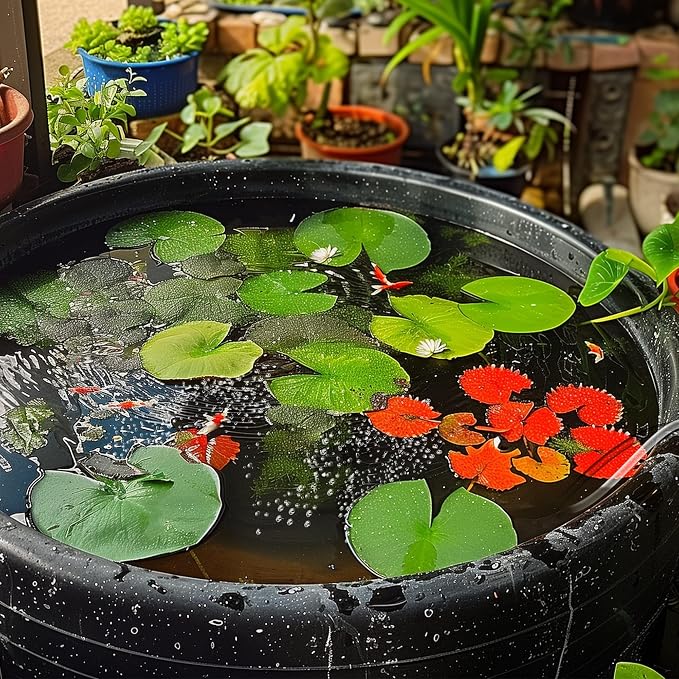 Biling 2W Solar Pond Aerator with Battery Backup, Solar Water Pump Outdoor, for BirdBath, Fish Pond Stock Tank