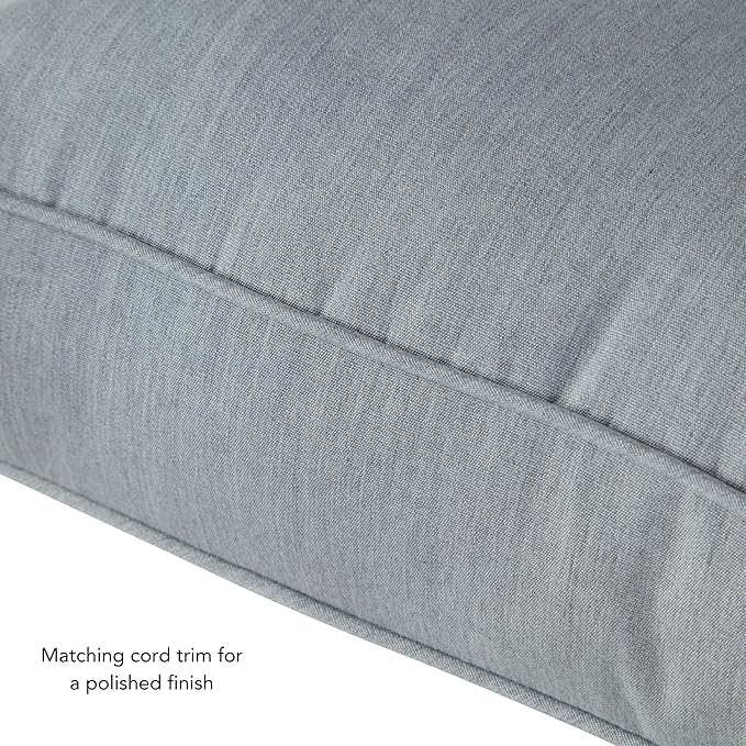Greendale Home Fashions Outdoor 2-Piece Sunbrella Premium Deep Seat Cushion Set, Canvas Granite