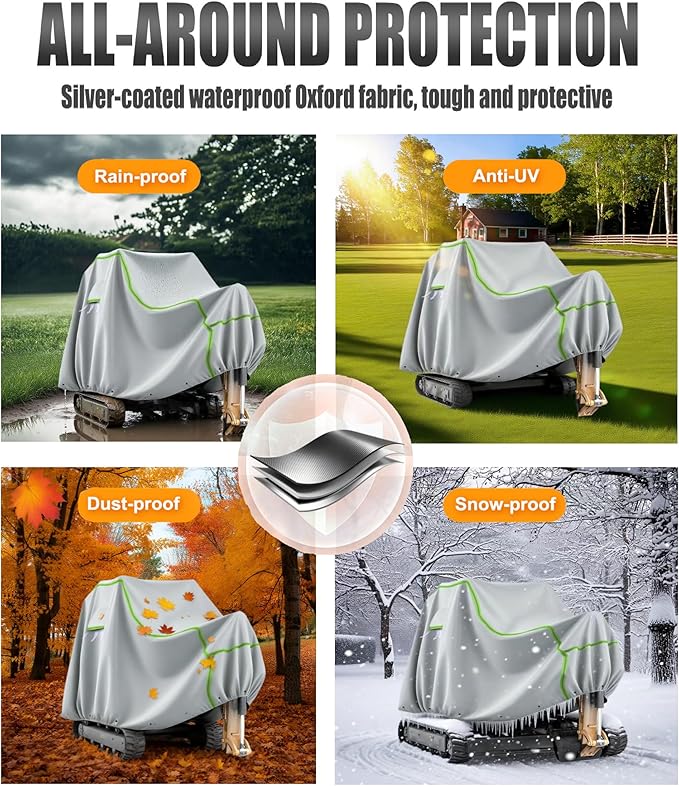 Mini Excavator Cover Fits 3000-4000 lbs Models, Mini Excavator Covers Waterproof Compatible with Bobcat E20/Kubota U17/Caterpillar/John Deere 17G, 600D Excavator Cover, Heavy Duty Excavator Cover.