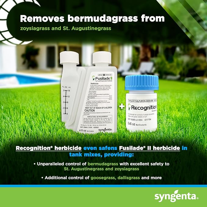 Syngenta Recognition Herbicide. (0.45 oz) Water Dispersible Granule Weed Killer - Post Emergent Weed Control for lawns, Weed Stop for lawns