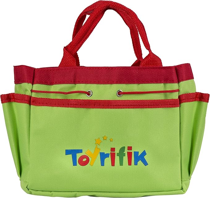Little Gardener Tool Set with Garden Tools Bag for Kids Gardening - Kit includes Watering Can, Children Gardening Gloves, Shovel, Rake, Fork and Garden Tote Bag-Children Gardening All in One Kit