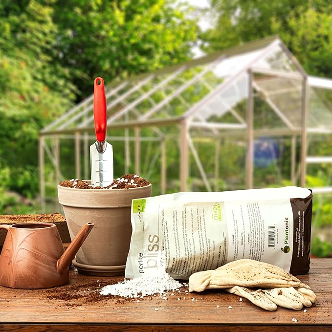 Perlite Bliss (1 Cubic Ft) - Organic Perlite for Plants Indoor Soil Amendment - Bulk Perlite for Gardening & Seed Starting - Mixes Easily with Potting Soil, Vermiculite, & Coco Coir for Plants
