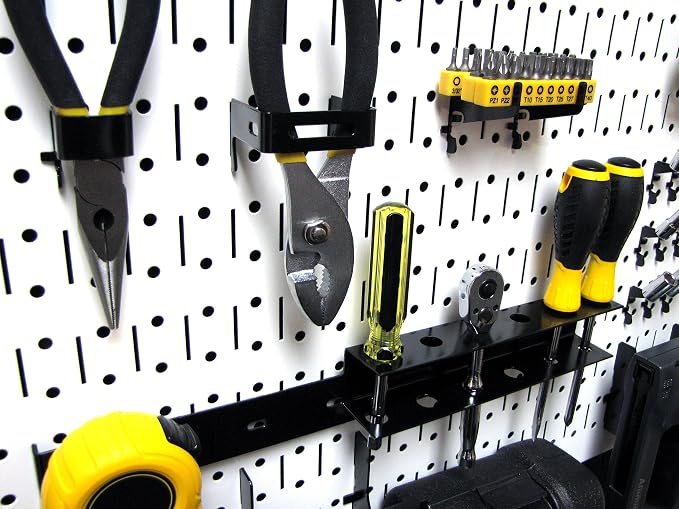 Wall Control Pegboard Value Pack - (3) Pack of Wall Control 16-Inch Tall x 32-Inch Wide Horizontal White Metal Wallboards for Home & Garage Tool Storage Organization (White Pegboard)
