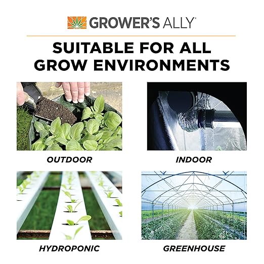 Grower's Ally Fungicide for Plants Concentrate - Indoor Outdoor Plant Fungicide Treatment Control for Powdery Mildew, Alternaria Blight, Rot, Fungus - Trusted by Cultivators - 8 Oz, Makes 5 Gallons
