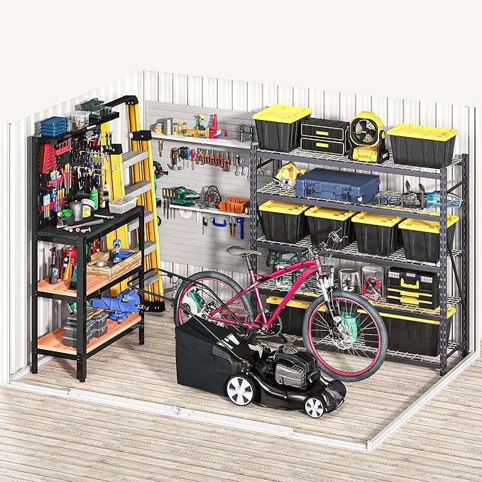 DWVO 8'x6' Large Metal Outdoor Storage Shed, Heavy Duty Tool Storage Sheds for Backyard Patio Lawn - Ideal for Bicycles, Garden Tools, and Lawn Equipment, Easy-to-Assemble, White