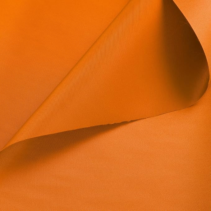 Nylon Fabric, 58"W 420D Waterproof Fabric 1 Yard Ripstop Nylon Material Outdoor Upholstery Twill Sewing Material for Patio Chair, Lining, Cushion, Purse, Tote Bag, Tent, Tarp Cover, DIY Project Orange
