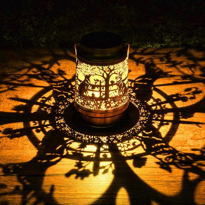 German Shepherd Solar Lanterns Outdoor Waterproof, German Shepherd Gifts for Women Men Hanging Solar Lights for Outside, Decorative Lights for Garden Patio Porch Yard Decor