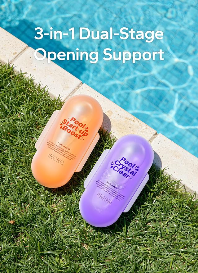POOLHACKER 3 in 1 Pool Opening Kit - Pool Start Up Kit for Above Ground & Inground Pools, Easy to Use, Up to 15,000 Gallons