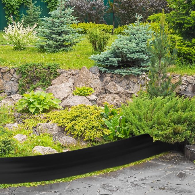 FoldTier 8 Inch Tall 33ft Garden Landscape Kit with Hammer Plastic Edging Border Border Flower Bed Borders for Garden Lawn Flower Beds Grass Yard