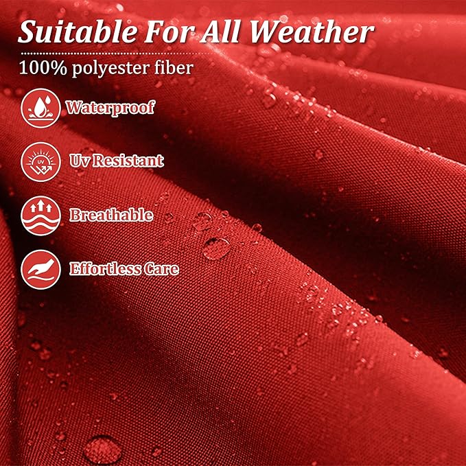 8p Outdoor Cushion Slipcovers Outdoor Patio Cushions Covers Replacement Waterproof with Zipper for 3-Seat Rattan Sofa Patio Furniture Cushion Covers, Covers Only