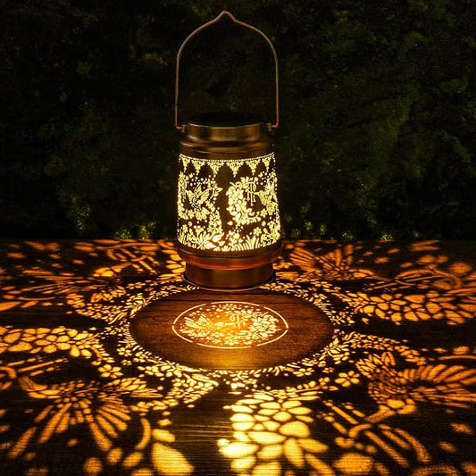 Hummingbird Solar Lanterns Outdoor Waterproof, Hummingbird Gifts for Women Hanging Solar Lights for Outside, Decorative Light for Garden Patio Porch Yard Decor