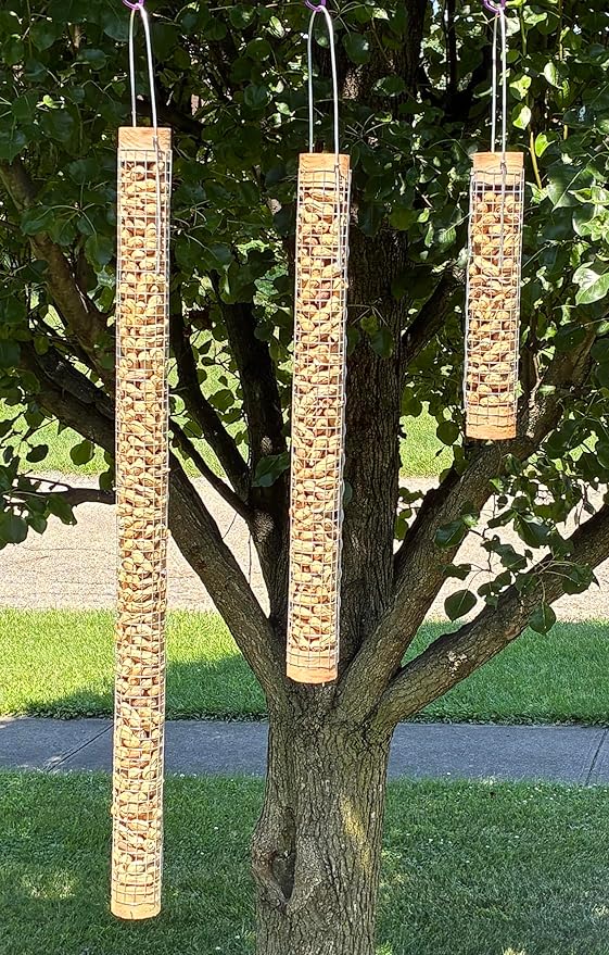 Backyard Birds Unlimited Cedar Whole in-Shell Peanut Outdoor Hanging Wild Bird Feeder Made in the USA-Large 42" Inch