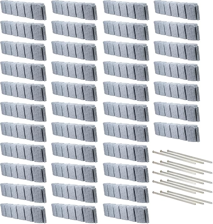 Beuta Landscape Edging | Garden Edging Border | Faux Stone Block XL for Lawn Edging, Flower Beds & Yard Edging – 40 Pack | Each Section Has 6 Blocks 48" L x 4" W x 9.5" H | 120 Spikes | Greystone